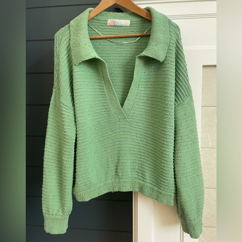 EUC Free People Beach Ribbed Pullover Sweater Size L